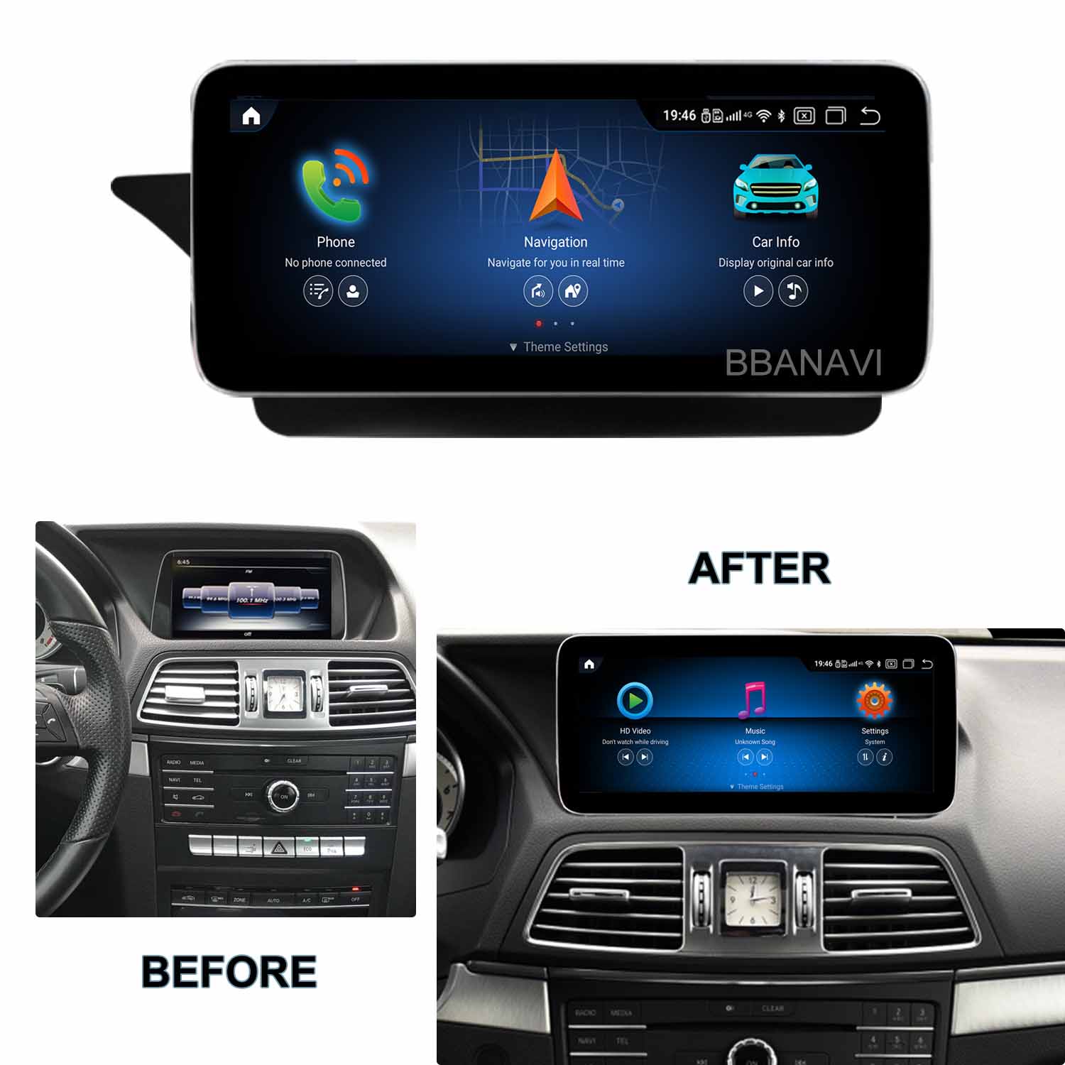 10.25For Mercedes E Coupe W207 C207 Android 12 Screen Carplay Radio